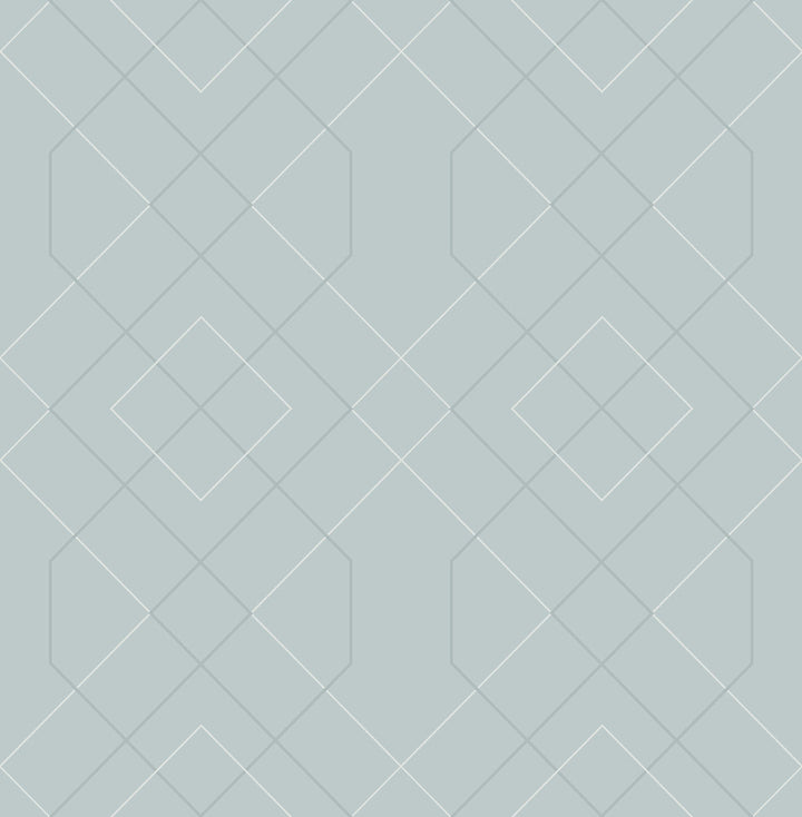 Ballard Light Blue Geometric Wallpaper by A-Street Prints Scott Living Covers about 56.4 square feet 20.5-in by 33-ft long roll Unpasted 10.4 - Fabric Carolina -