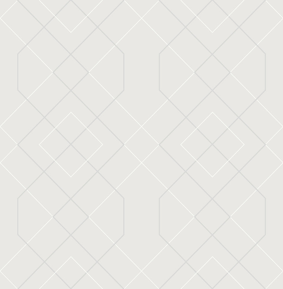 Ballard Silver Geometric Wallpaper by A-Street Prints Scott Living Covers about 56.4 square feet 20.5-in by 33-ft long roll Unpasted 10.4 - Fabric Carolina -