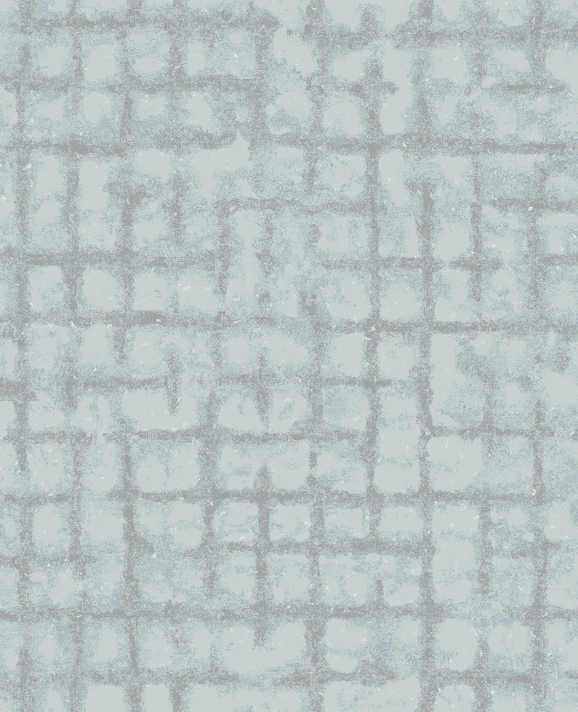 Shea Sky Blue Distressed Geometric Wallpaper by A-Street Prints Scott Living Covers about 56.4 square feet 20.5-in by 33-ft long roll Unpasted 25.2 - Fabric Carolina -