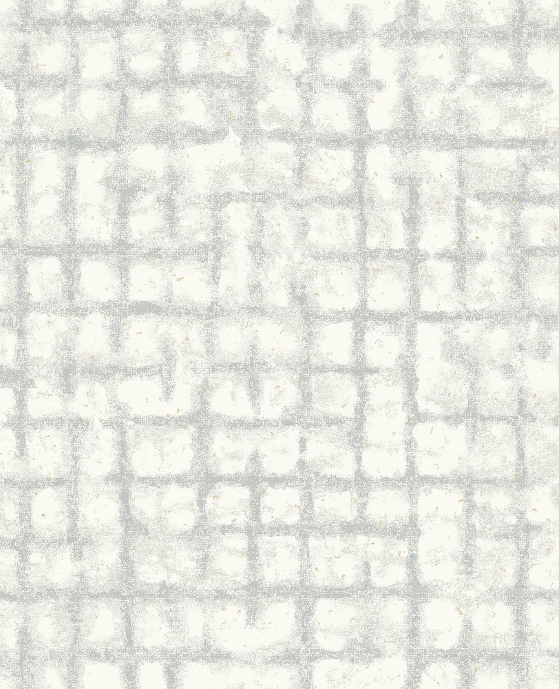 Shea Light Grey Distressed Geometric Wallpaper by A-Street Prints Scott Living Covers about 56.4 square feet 20.5-in by 33-ft long roll Unpasted 25.2 - Fabric Carolina -