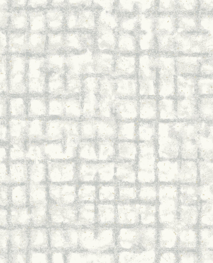 Shea Light Grey Distressed Geometric Wallpaper by A-Street Prints Scott Living Covers about 56.4 square feet 20.5-in by 33-ft long roll Unpasted 25.2 - Fabric Carolina -