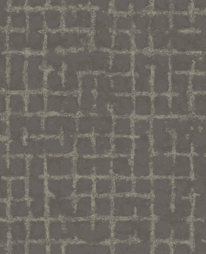 Shea Charcoal Distressed Geometric Wallpaper by A-Street Prints Designer
