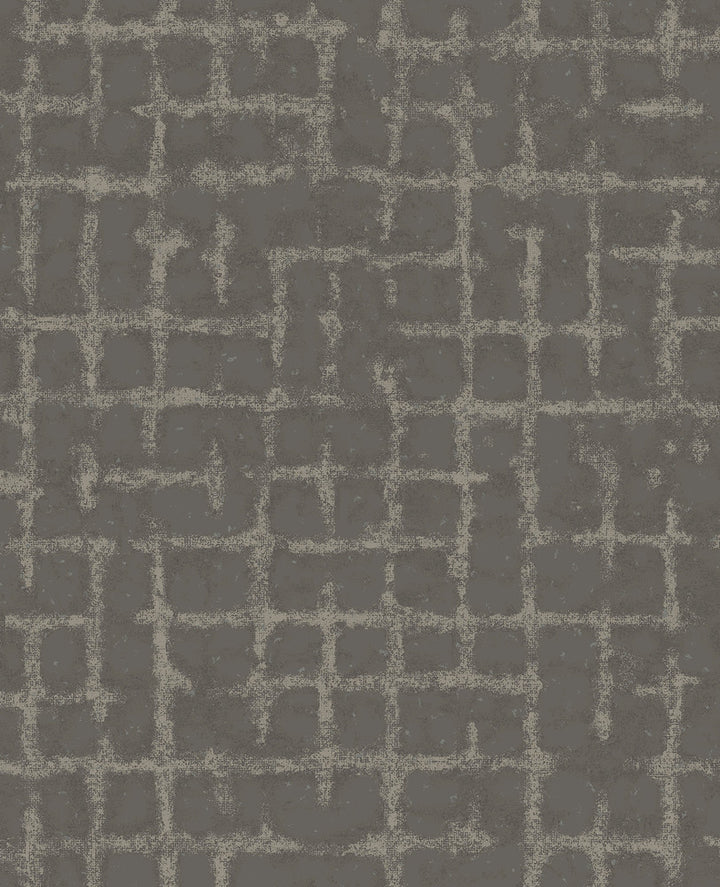 Shea Charcoal Distressed Geometric Wallpaper by A-Street Prints Scott Living Covers about 56.4 square feet 20.5-in by 33-ft long roll Unpasted 25.2 - Fabric Carolina -