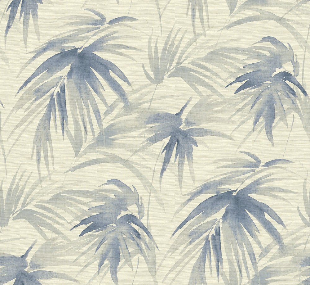 Darlana Blue Grasscloth Wallpaper by A-Street Prints Scott Living Covers about 68 square feet 34-in by 24-ft long roll Unpasted 31.1 - Fabric Carolina -