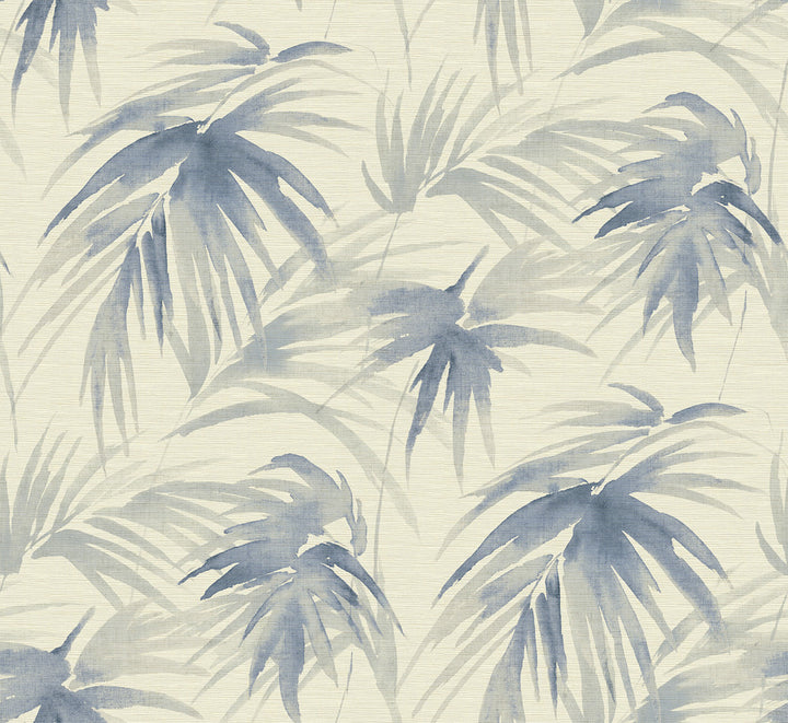 Darlana Blue Grasscloth Wallpaper by A-Street Prints Scott Living Covers about 68 square feet 34-in by 24-ft long roll Unpasted 31.1 - Fabric Carolina -