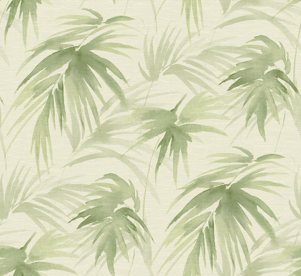 Darlana Green Grasscloth Wallpaper by A-Street Prints Scott Living Covers about 68 square feet 34-in by 24-ft long roll Unpasted 31.1 - Fabric Carolina -