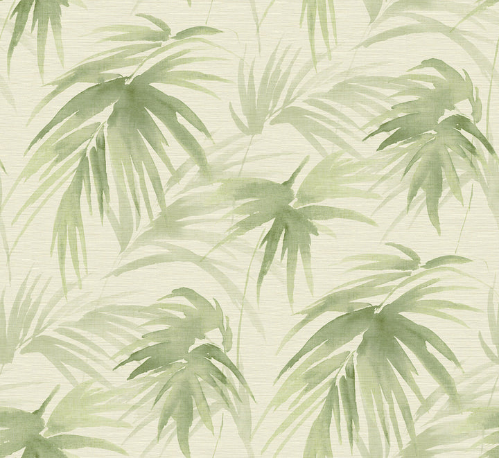 Darlana Green Grasscloth Wallpaper by A-Street Prints Scott Living Covers about 68 square feet 34-in by 24-ft long roll Unpasted 31.1 - Fabric Carolina -
