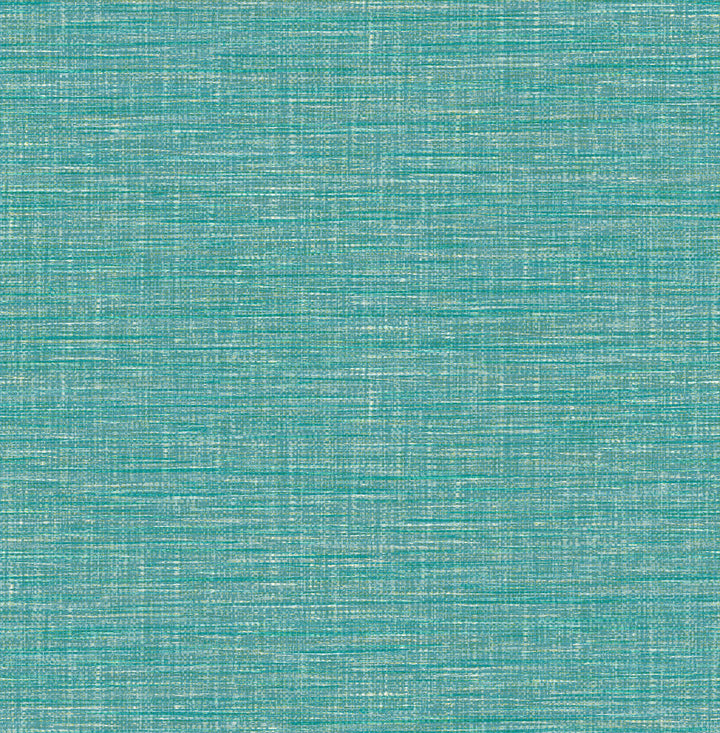 Exhale Turquoise Woven Texture Wallpaper by A-Street Prints Pacifica Covers about 56.4 square feet 20.5-in by 33-ft long roll Unpasted 20.9 - Fabric Carolina -