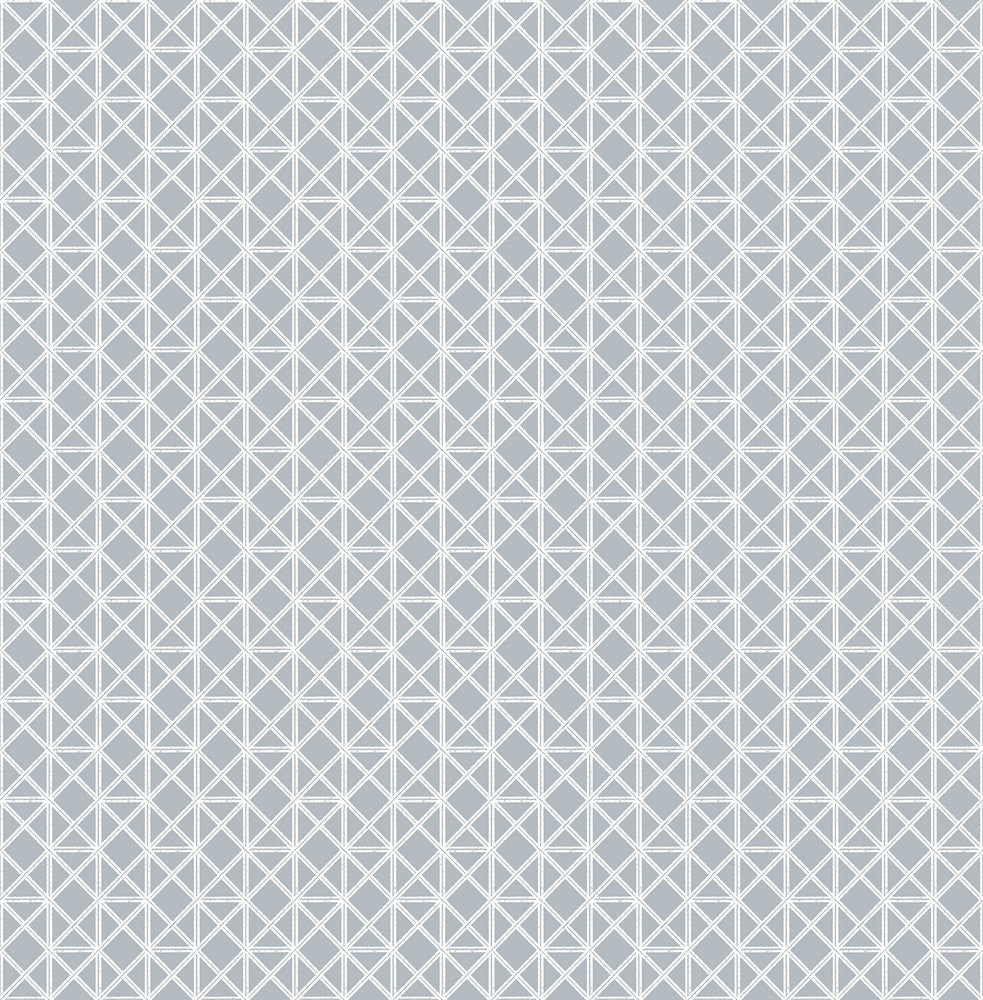 Lisbeth Grey Geometric Lattice Wallpaper by A-Street Prints Pacifica Covers about 56.4 square feet 20.5-in by 33-ft long roll Unpasted 2.1 - Fabric Carolina -