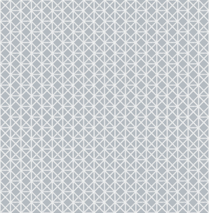 Lisbeth Grey Geometric Lattice Wallpaper by A-Street Prints Pacifica Covers about 56.4 square feet 20.5-in by 33-ft long roll Unpasted 2.1 - Fabric Carolina -