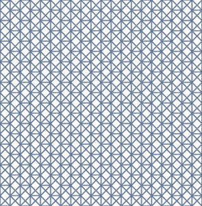 Lisbeth Blue Geometric Lattice Wallpaper by A-Street Prints