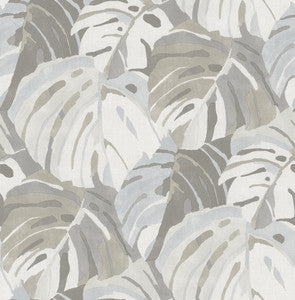 Samara Stone Monstera Leaf Wallpaper by A-Street Prints