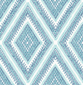 Zaya Blue Tribal Diamonds Wallpaper by A-Street Prints