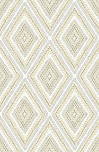 Zaya Light Yellow Tribal Diamonds Wallpaper by A-Street Prints
