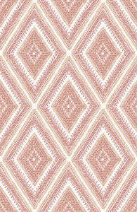 Zaya Orange Tribal Diamonds Wallpaper by A-Street Prints