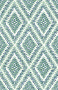 Zaya Green Tribal Diamonds Wallpaper by A-Street Prints