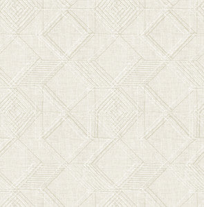 Moki Off White Lattice Geometric Wallpaper by A-Street Prints