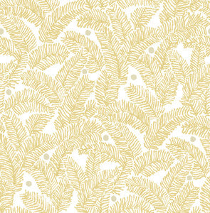 Athina Yellow Fern Wallpaper by A-Street Prints