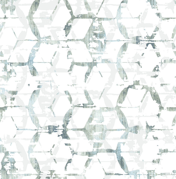 Augustine Slate Distressed Geometric Wallpaper by A-Street Prints Pacifica Covers about 56.4 square feet 20.5-in by 33-ft long roll Unpasted 20.8 - Fabric Carolina -