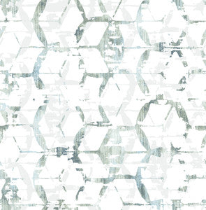 Augustine Slate Distressed Geometric Wallpaper by A-Street Prints
