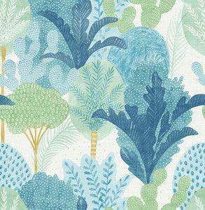 Ari Teal Desert Oasis Wallpaper by A-Street Prints