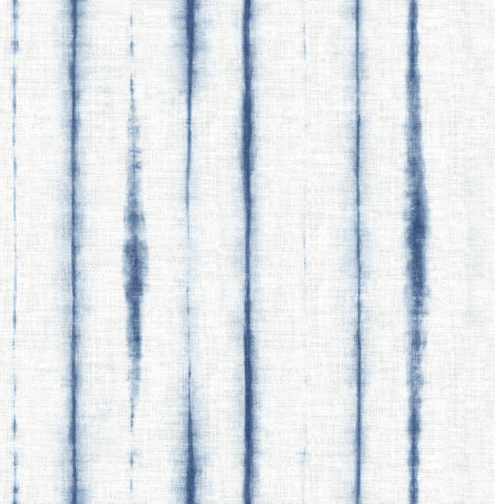 Orleans Blue Shibori Faux Linen Wallpaper by A-Street Prints Pacifica Covers about 56.4 square feet 20.5-in by 33-ft long roll Unpasted 0 - Fabric Carolina -