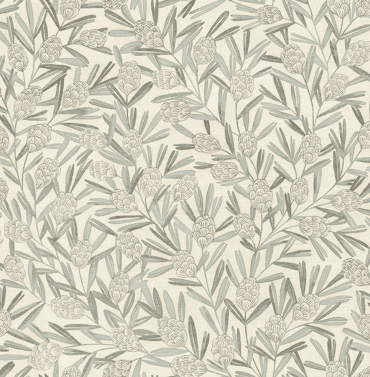 Zulma Green Decorative Botanical Wallpaper by A-Street Prints Revival Covers about 56.4 square feet 20.5-in by 33-ft long roll Unpasted 20.9 - Fabric Carolina -