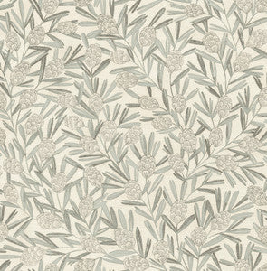 Zulma Green Decorative Botanical Wallpaper by A-Street Prints