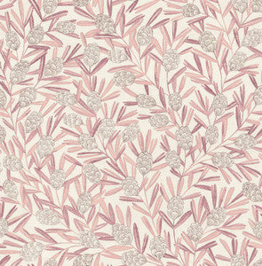 Zulma Pink Decorative Botanical Wallpaper by A-Street Prints