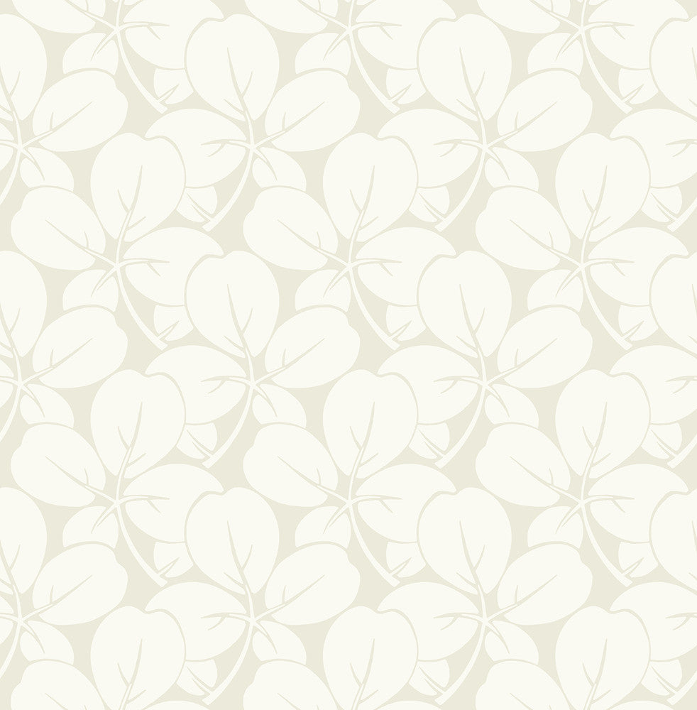 Robert Off White Clover Wallpaper by A-Street Prints Revival Covers about 56.4 square feet 20.5-in by 33-ft long roll Unpasted 6.8 - Fabric Carolina -