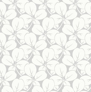 Robert Light Grey Clover Wallpaper by A-Street Prints