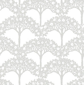 Dawson Light Grey Magnolia Tree Wallpaper by A-Street Prints