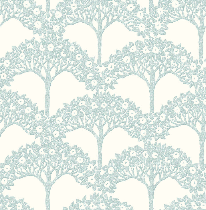 Dawson Turquoise Magnolia Tree Wallpaper by A-Street Prints Revival Covers about 56.4 square feet 20.5-in by 33-ft long roll Unpasted 20.9 - Fabric Carolina -