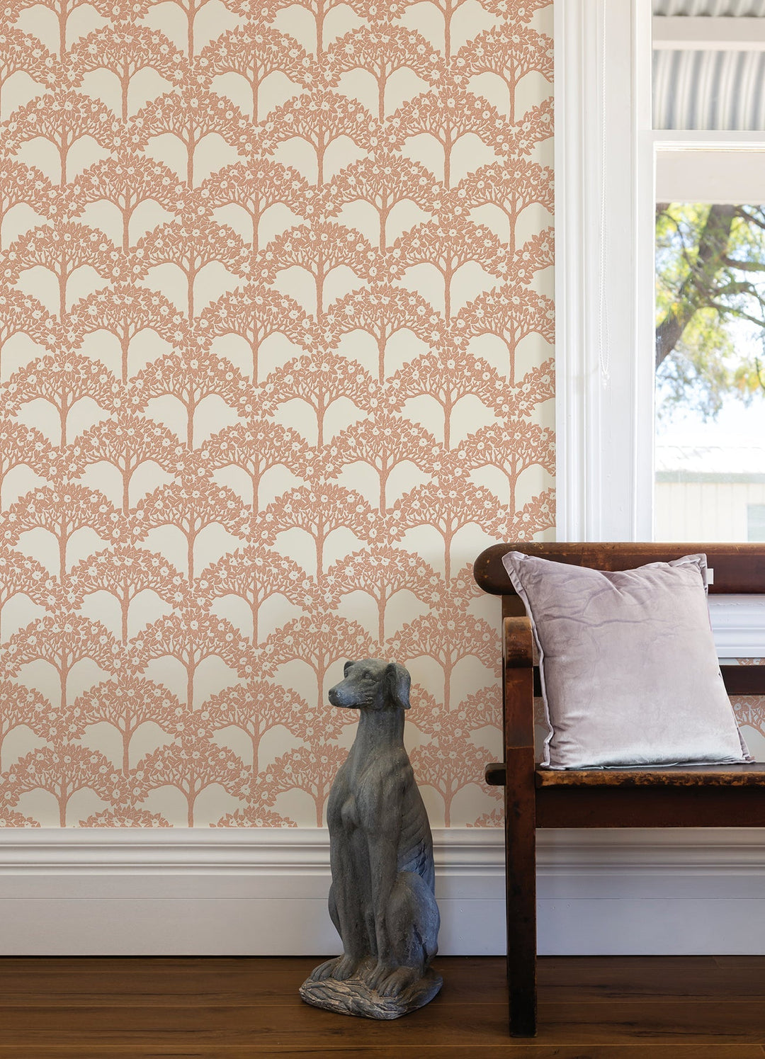 Dawson Rust Magnolia Tree Wallpaper by A-Street Prints Designer