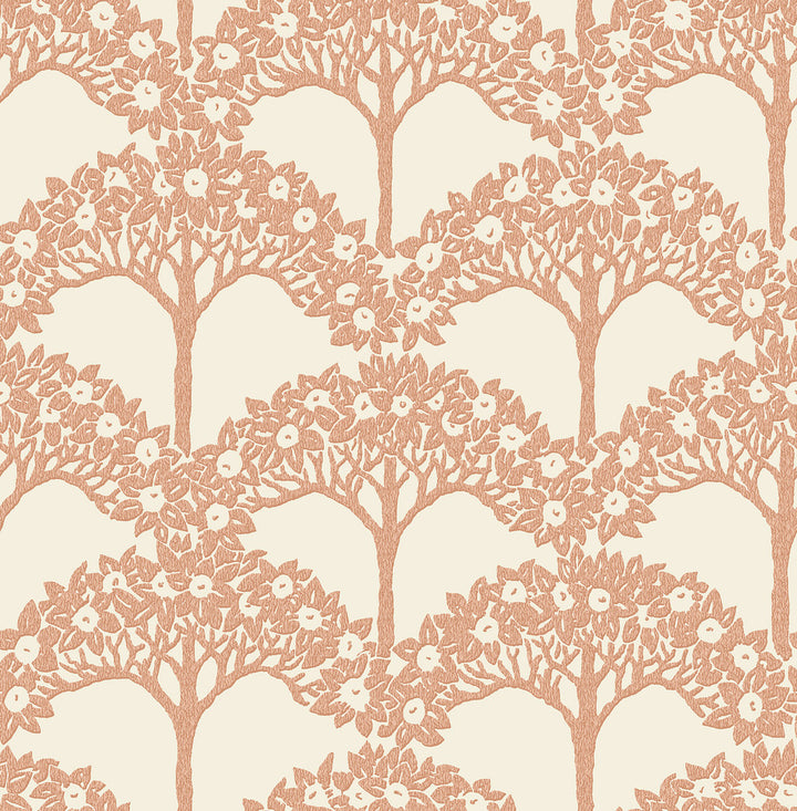 Dawson Rust Magnolia Tree Wallpaper by A-Street Prints Revival Covers about 56.4 square feet 20.5-in by 33-ft long roll Unpasted 20.9 - Fabric Carolina -