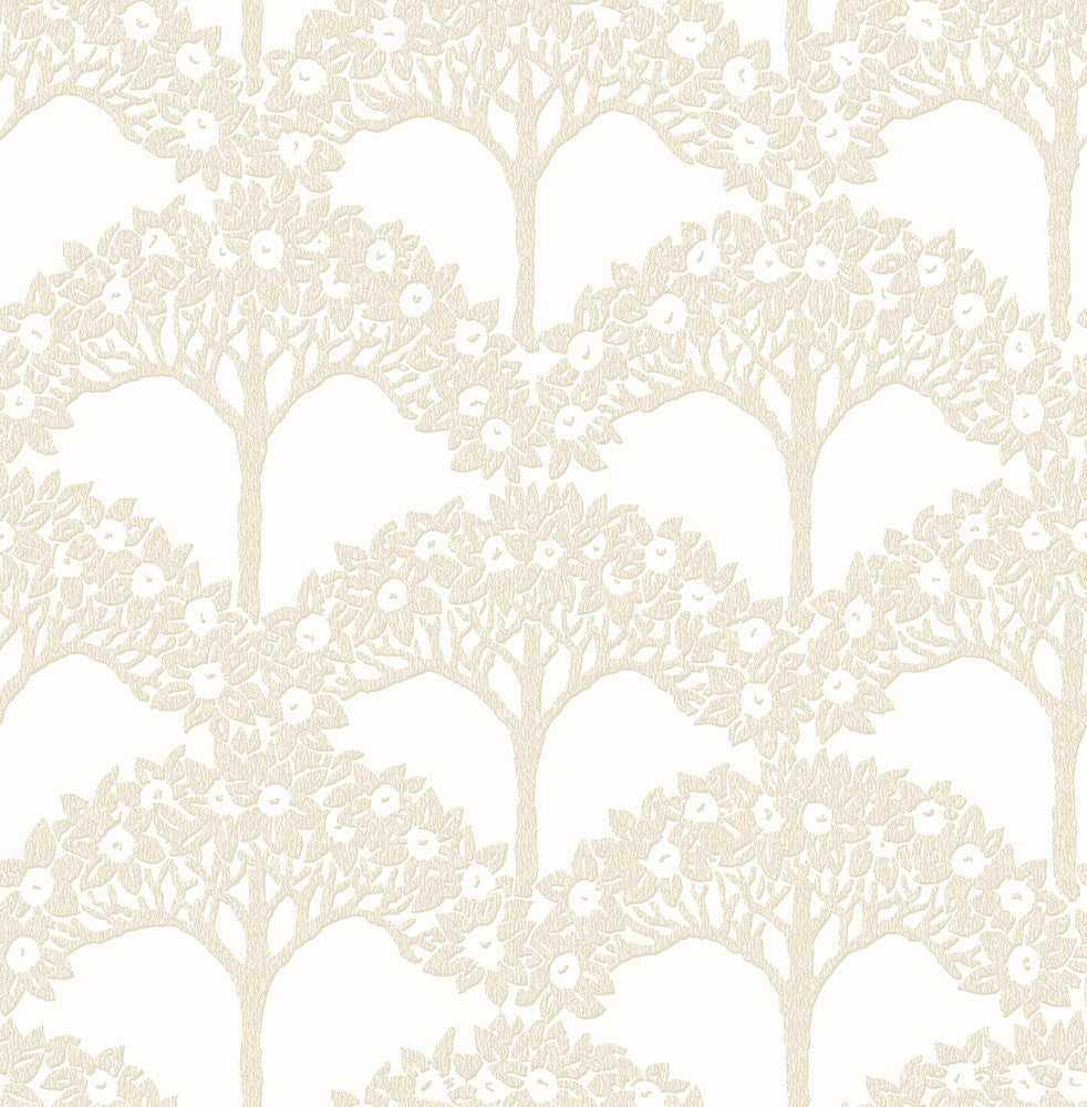 Dawson Beige Magnolia Tree Wallpaper by A-Street Prints Revival Covers about 56.4 square feet 20.5-in by 33-ft long roll Unpasted 20.9 - Fabric Carolina -
