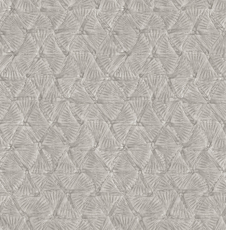 Wright Pewter Textured Triangle Wallpaper by A-Street Prints Revival Covers about 56.4 square feet 20.5-in by 33-ft long roll Unpasted 20.9 - Fabric Carolina -