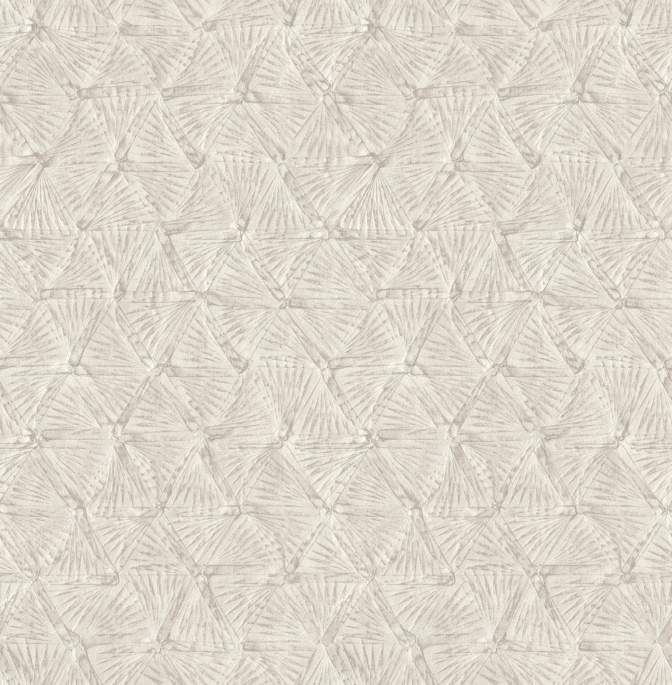 Wright Platinum Textured Triangle Wallpaper by A-Street Prints Revival Covers about 56.4 square feet 20.5-in by 33-ft long roll Unpasted 20.9 - Fabric Carolina -