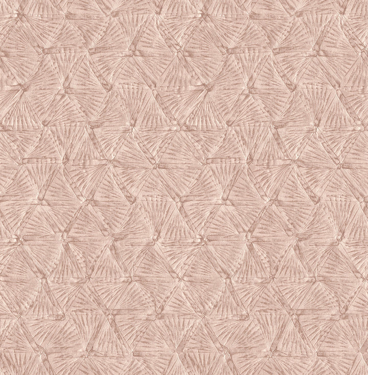 Wright Rose Gold Textured Triangle Wallpaper by A-Street Prints Revival Covers about 56.4 square feet 20.5-in by 33-ft long roll Unpasted 20.9 - Fabric Carolina -