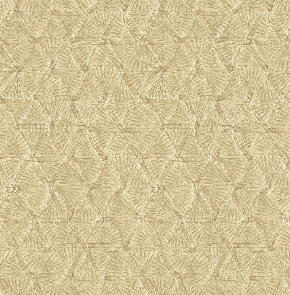 Wright Gold Textured Triangle Wallpaper by A-Street Prints Revival Covers about 56.4 square feet 20.5-in by 33-ft long roll Unpasted 20.9 - Fabric Carolina -