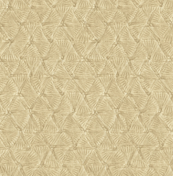 Wright Gold Textured Triangle Wallpaper by A-Street Prints Revival Covers about 56.4 square feet 20.5-in by 33-ft long roll Unpasted 20.9 - Fabric Carolina -