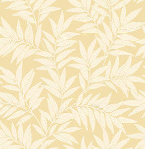 Morris Yellow Leaf Wallpaper by A-Street Prints