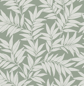 Morris Green Leaf Wallpaper by A-Street Prints