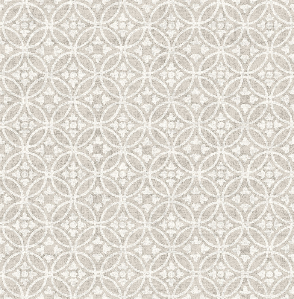 Larsson Grey Ogee Wallpaper by A-Street Prints Revival Covers about 56.4 square feet 20.5-in by 33-ft long roll Unpasted 20.9 - Fabric Carolina -
