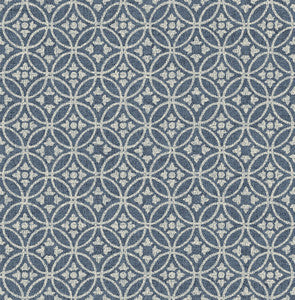 Larsson Indigo Ogee Wallpaper by A-Street Prints