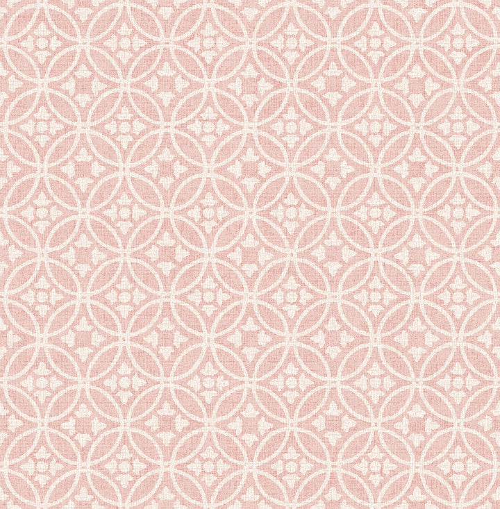 Larsson Pink Ogee Wallpaper by A-Street Prints Designer