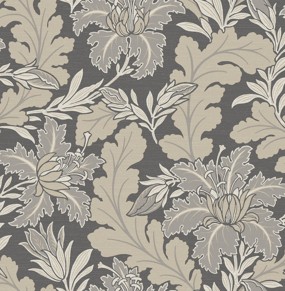 Butterfield Grey Floral Wallpaper by A-Street Prints Designer