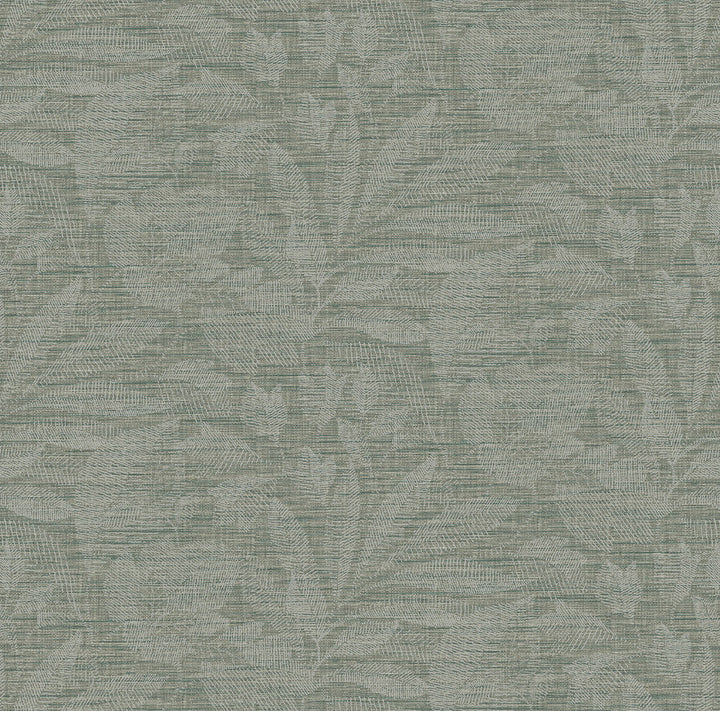 Lei Jade Etched Leaves Wallpaper by A-Street Prints Dimensions Covers about 60.8 square feet 27-in by 27-ft long roll Unpasted 27 - Fabric Carolina -