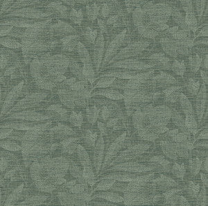 Lei Green Etched Leaves Wallpaper by A-Street Prints