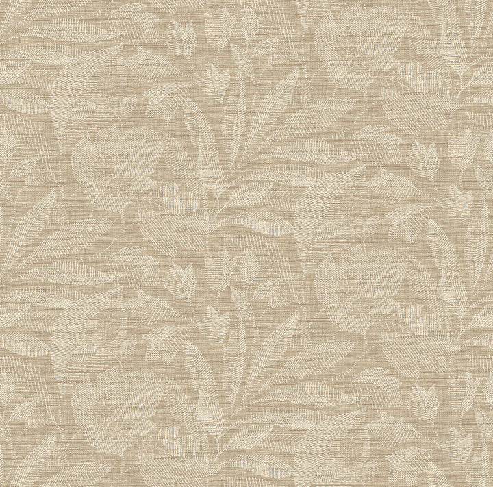 Lei Wheat Etched Leaves Wallpaper by A-Street Prints Dimensions Covers about 60.8 square feet 27-in by 27-ft long roll Unpasted 27 - Fabric Carolina -